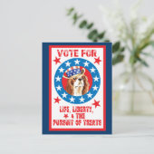 Stimme für Cavalier Postkarte (Stehend Vorderseite)