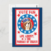 Stimme für Cavalier Postkarte (Vorne/Hinten)