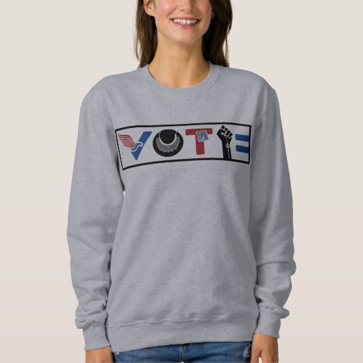 STIMME FÜR DIE FREIHEIT, RBG, USPS, Frieden, BLM, Sweatshirt (Vorderseite)