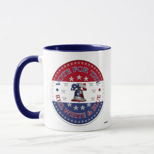Stimme für die Rot-Weiß-Blau-Freiheitsglocke 13 & Tasse