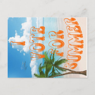 STIMME FÜR DIE SOMMERpostkarte Postkarte
