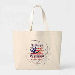 Stimme für Hillary USA Stärker gemeinsam  Mein Prä Jumbo Stoffbeutel