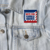 Stimme für Kamala Harris American Flag Button (Beispiel)