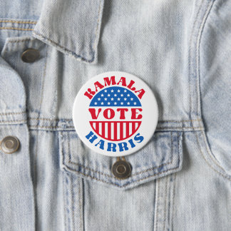 Stimme für Kamala Harris Retro Patriotic Button