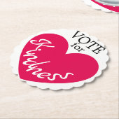 STIMME FÜR Kindness Pink Herzspass Untersetzer (angewinkelt)