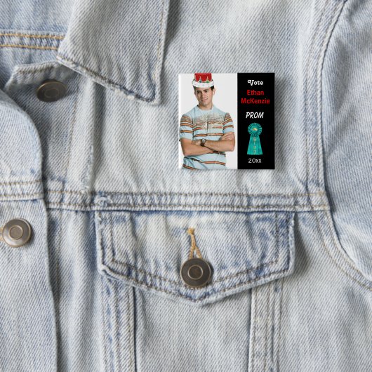 Stimme für Prom King (Aqua) Button (Beispiel)