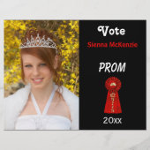 Stimme für Prom Queen (rot) Flyer (Vorne)