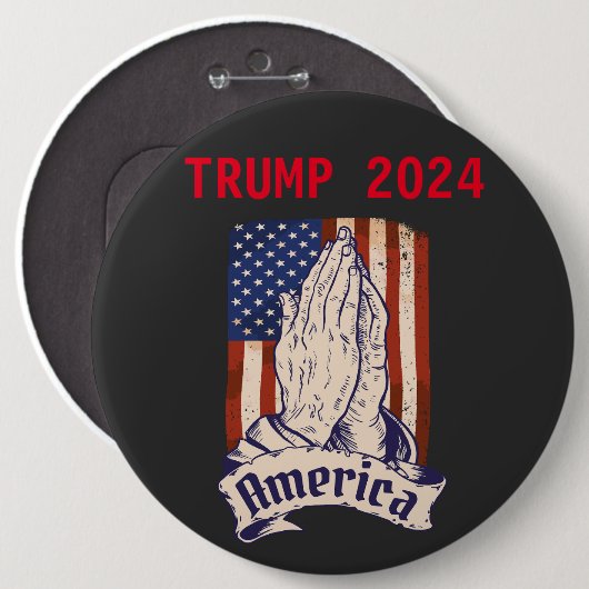 Stimme für Trump 2024 Button (Vorne & Hinten)