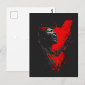 Stimme in Rot Postkarte (Vorne/Hinten)