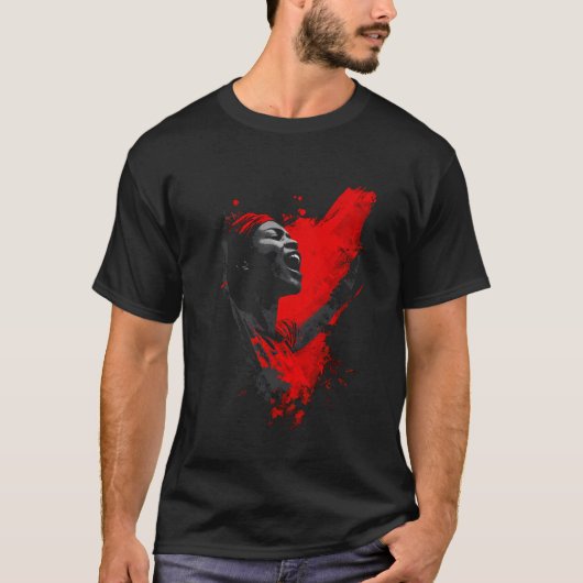 Stimme in Rot T-Shirt (Vorderseite)