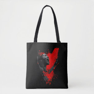Stimme in Rot Tasche