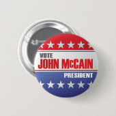 Stimme John McCain zum Präsidenten Button (Vorne & Hinten)