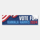 Stimme Kamala Harris für Präsident 2024 Blue Autoaufkleber (Vorne)