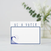 Stimme Postkarte (Stehend Vorderseite)