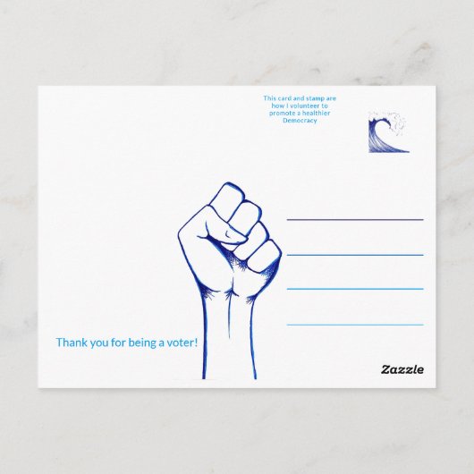 Stimme Postkarte (Rückseite)