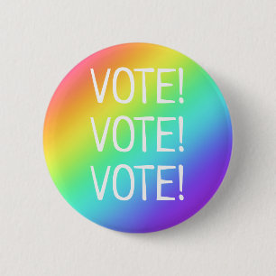 Stimme! Regenbogenknopf Button