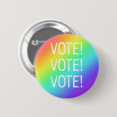 Stimme! Regenbogenknopf Button (Vorne & Hinten)
