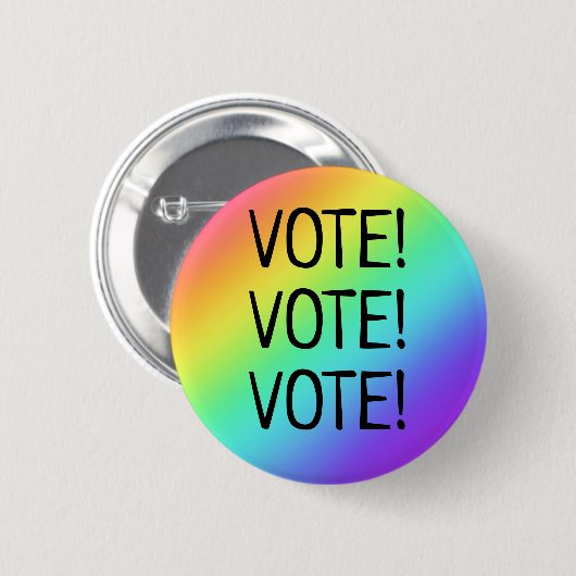 Stimme! Regenbogenknopf Button (Vorne & Hinten)