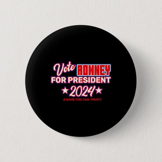Stimme Romney Für Präsident Mitt Romney Republikan Button (Vorderseite)