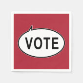 STIMME - rot Serviette (Vorderseite)