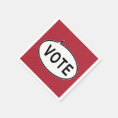 STIMME - rot Serviette (Ecke)