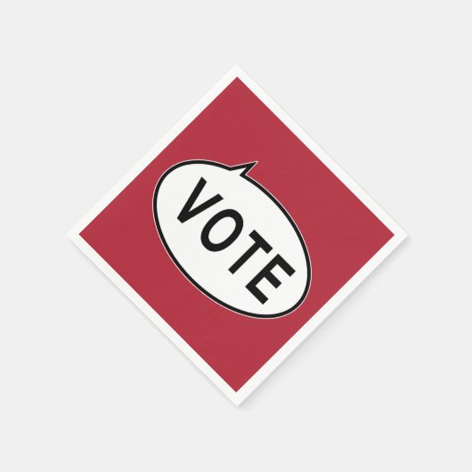 STIMME - rot Serviette (Ecke)