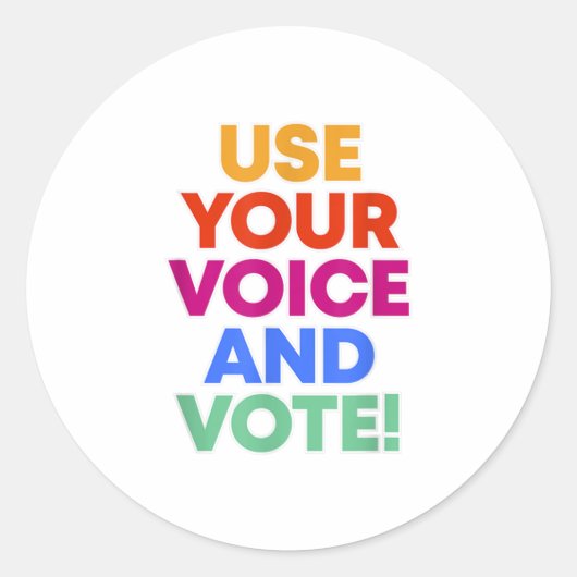 STIMME RUNDER AUFKLEBER (Vorderseite)