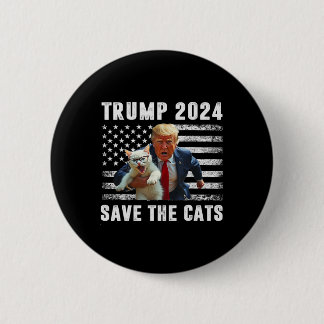 Stimme Trump 2025 Lustig Katzen Retten Button