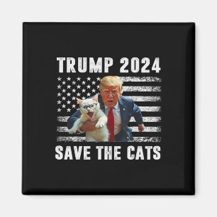 Stimme Trump 2025 Lustig Katzen Retten Magnet