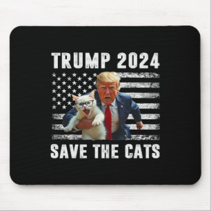 Stimme Trump 2025 Lustig Katzen Retten  Mousepad
