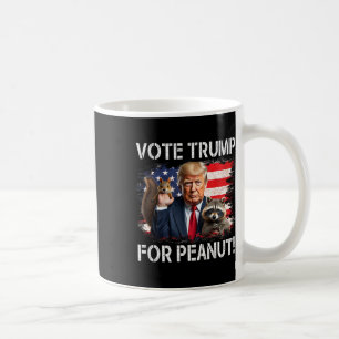 Stimme Trump für Peanut das Eichhörnchen 4 Kaffeetasse