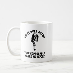Stimme über Künstlerin Schauspielerin Dubbing Sync Kaffeetasse