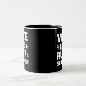 Stimme wie Wahrheit geschickt Zweifarbige Tasse (Mittel)