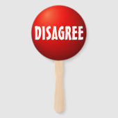Stimme Zu Stimme Nicht Zu Diskussionspaddle-Schild Fächer (Rückseite)