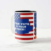 Stimme Zweifarbige Tasse (Vorderseite Links)