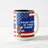 Stimme Zweifarbige Tasse (VorderseiteRechts)