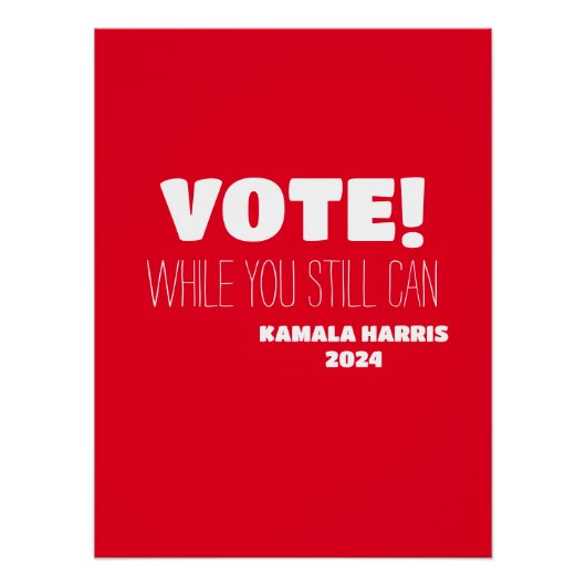 STIMMEN! Bis Kamala Harris 2024 Poster (Vorderseite)