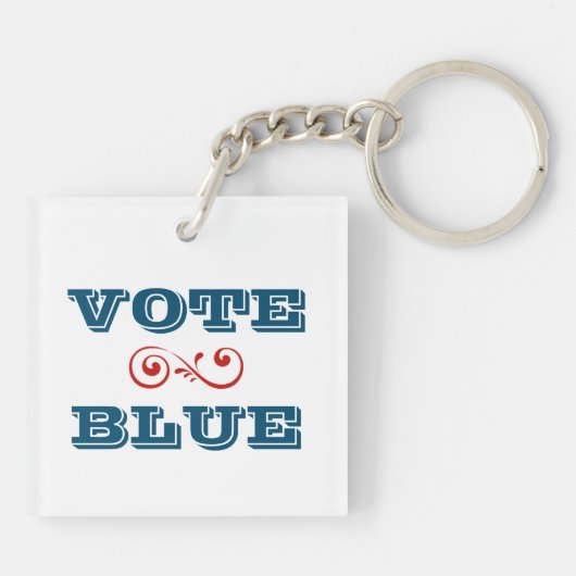 STIMMEN BLAUE Schlüsselanhänger (Rückseite)