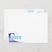 STIMMEN! - Blaue Welle 2020 Postkarte (Vorne/Hinten)