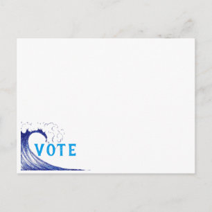 STIMMEN! - Blaue Welle 2020 Postkarte
