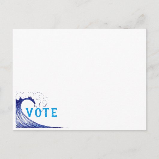 STIMMEN! - Blaue Welle 2020 Postkarte (Vorderseite)