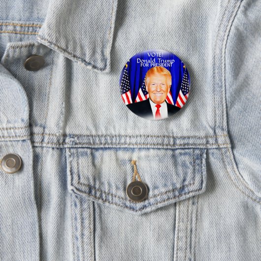STIMMEN! Donald Trump für Präsident_ Button (Beispiel)