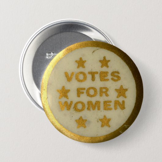 Stimmen für Frauen-historisches Button (Vorne & Hinten)