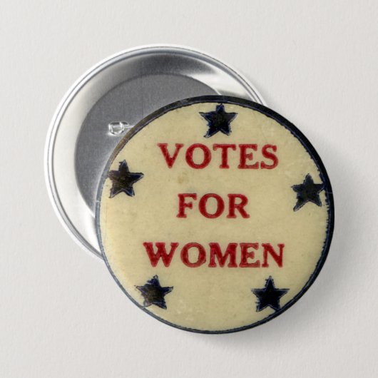 Stimmen für Frauen-historisches Button (Vorne & Hinten)