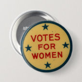 Stimmen für Frauen-historisches Button (Vorne & Hinten)