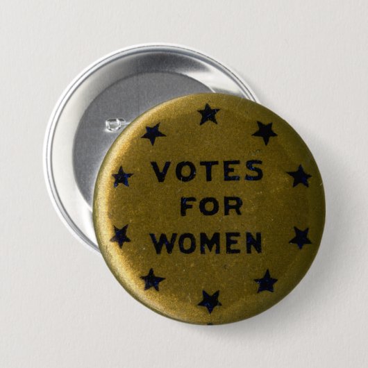 Stimmen für Frauen-historisches Button (Vorne & Hinten)