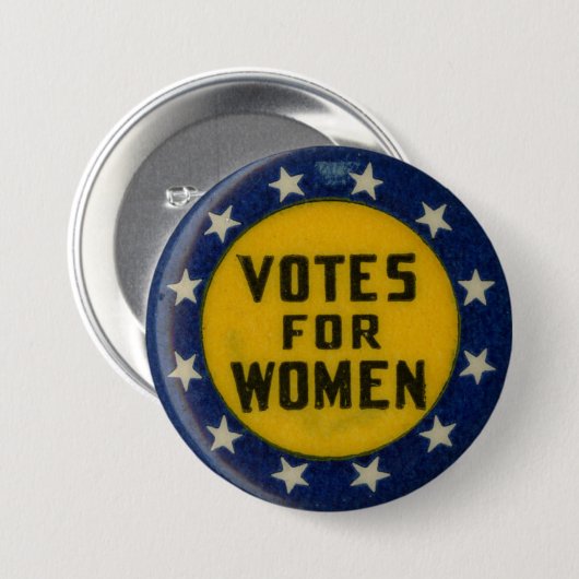 Stimmen für Frauen-historisches Button (Vorne & Hinten)