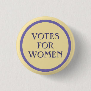 Stimmen für Frauen Knopf Lila & Gelb Button