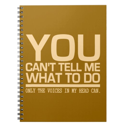 STIMMEN IN MEINEM KOPF-Notebook Notizblock (Vorderseite)