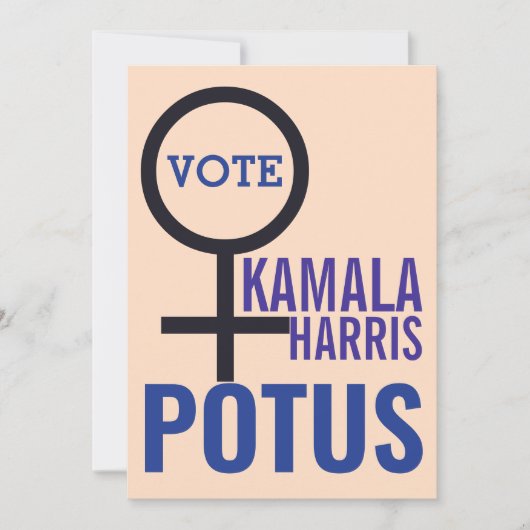 Stimmen Kamala Harris Präsident Frau Symbol-Wahl Einladung (Vorderseite)